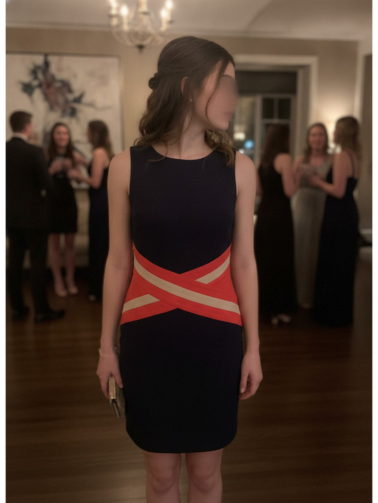 C. Luce Dresses & Skirts - NWT | C. Luce | S | Navy Colorblock Criss Cross Sheath Dress